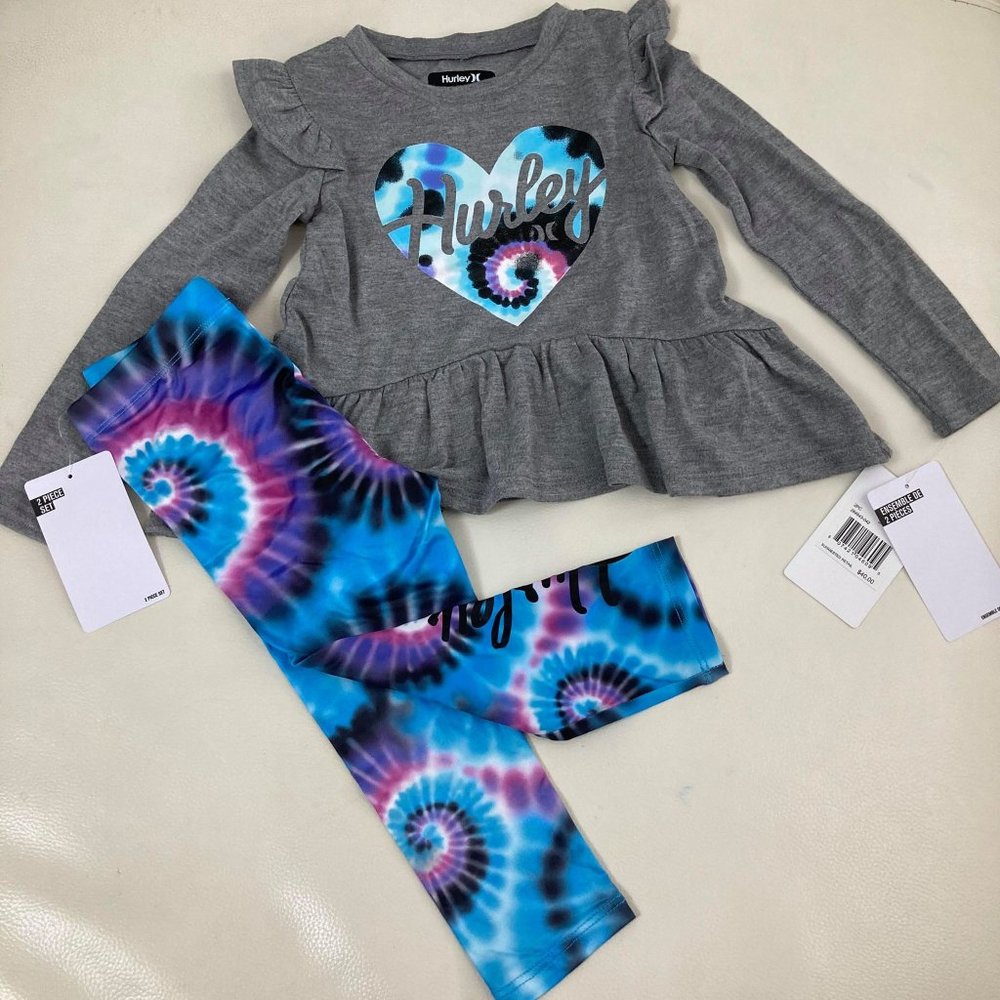Hurley heart lovers long sleeve BLUE pants set 2303